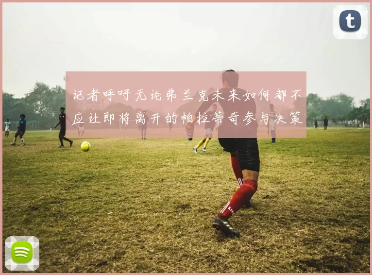 记者呼吁无论弗兰克未来如何都不应让即将离开的帕拉蒂奇参与决策